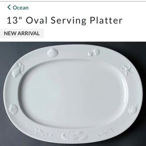 Vintage RARE Apilco France serving tray platter Ocean